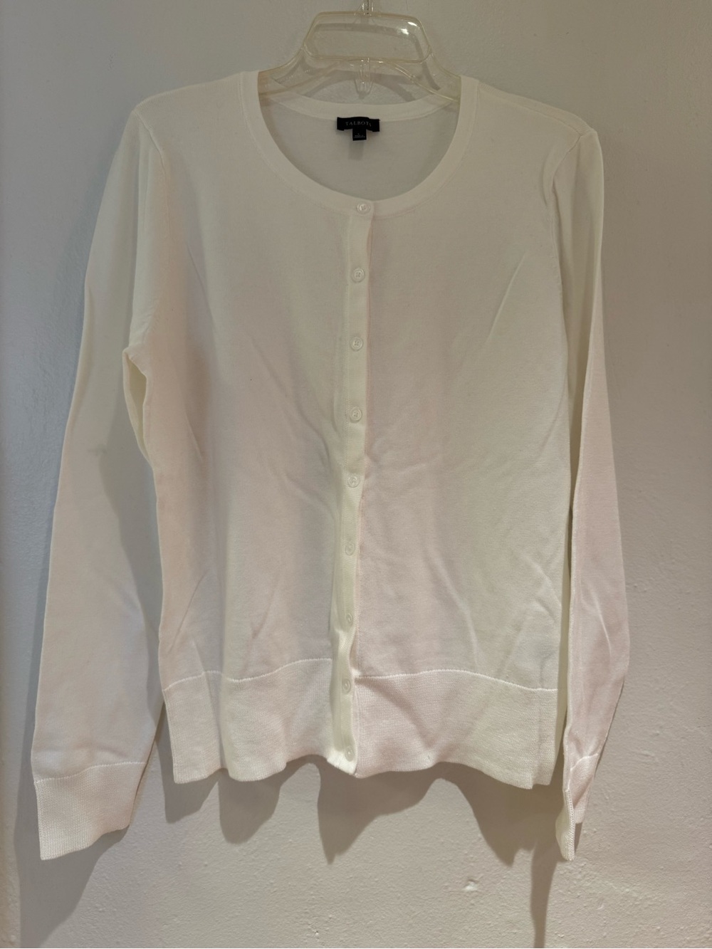 ⚪️ Talbots Charming Cardigan Sweater, White, Size L